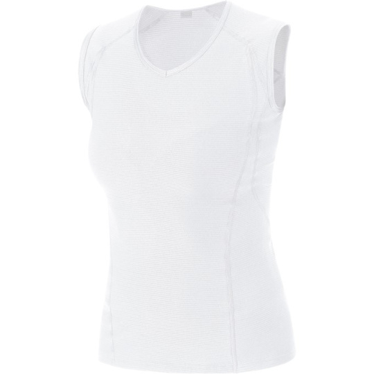 GORE M Women Base Layer Sleeveless Shirt-white