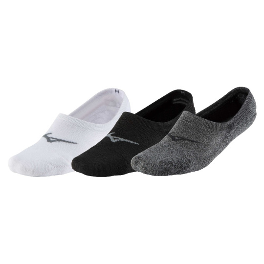 Mizuno Super Short Socks 3P / White/Black/Grey