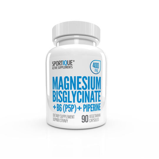 SPORTIQUE magnesium Bis+B6+piperine 400mg 90kapsli